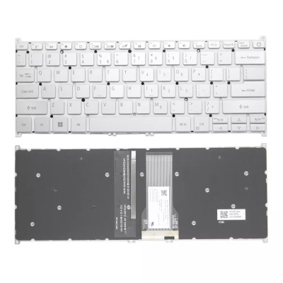 Acer Aspire 5 A514-53 A514-53G A514-54G A514-54 silver power backlit US keyboard Acer Aspire 5 A514-53 A514-53G A514-54G A514-54 silver power backlit US keyboard
