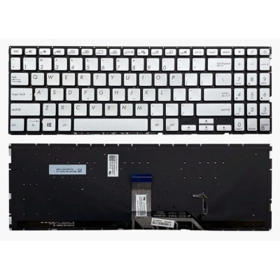Asus VivoBook X532, X532E, X532F, X532FA, X532FL, K532F, S532F, S532FL, silver backlit US keyboard Asus VivoBook X532, X532E, X532F, X532FA, X532FL, K532F, S532F, S532FL, silver backlit US keyboard