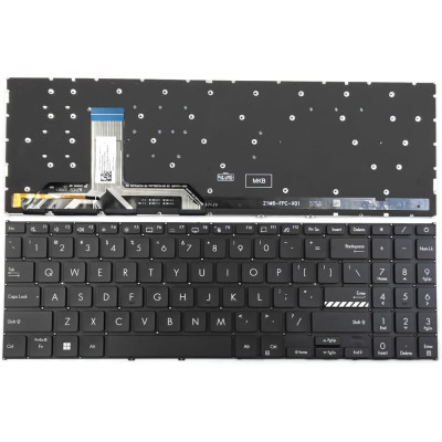 Asus Vivobook X1504, X1504VA, X1504ZA, X1505, X1505VA, X1505ZA, black backlit US keyboard Asus Vivobook X1504, X1504VA, X1504ZA, X1505, X1505VA, X1505ZA, black backlit US keyboard
