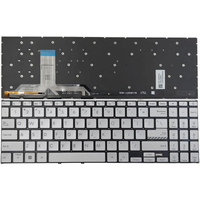 Asus Vivobook D1502, D1502IA, D1503, D1503QA, silver backlit US keyboard Asus Vivobook D1502, D1502IA, D1503, D1503QA, silver backlit US keyboard