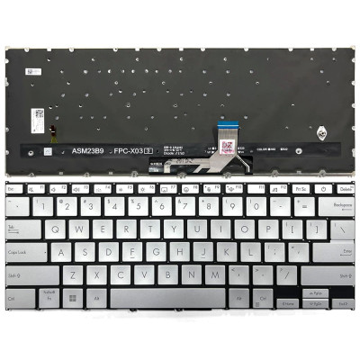Asus ZenBook 14 UX3405 UX3405CA UX3405MA Q415M backlit US keyboard silver
