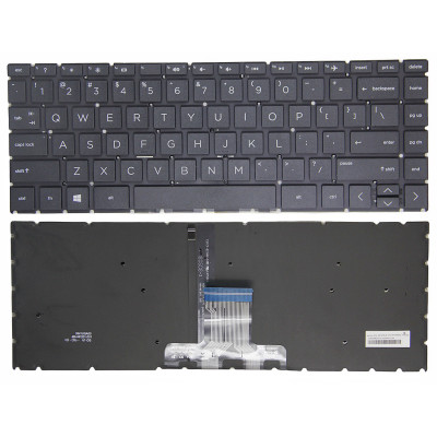 HP 14-CK, 14T-CK, 14CD, 14M-CD, 14Q-CD, 14T-CD, 14-CD, 14-CF, 14S-CF, 14T-CF, backlit US keyboard black