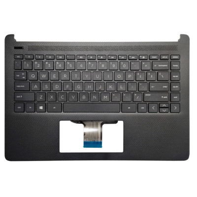 HP 14-DQ, 14-FQ, 14S-FR, TPN-Q221, TPN-Q242, US keyboard palmrest black