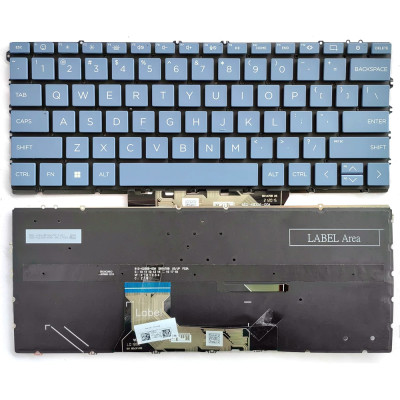 HP Envy x360 2-in-1 14-FC, 14-FA, TPN-C172, TPN-C173, backlit US keyboard light blue HP Envy x360 2-in-1 14-FC, 14-FA, TPN-C172, TPN-C173, backlit US keyboard light blue