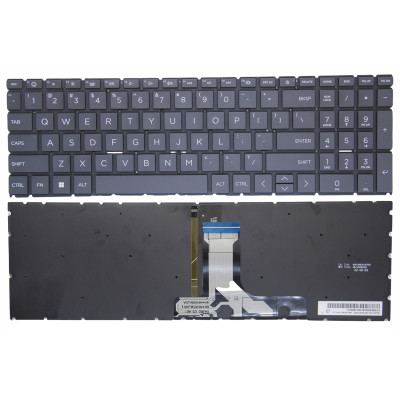 HP Pavilion 16-AF, 16-AF0000, 16-AG, 16-AG0000, 16-BC, black backlit US keyboard F1 smile