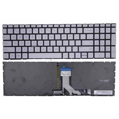 HP Pavilion Plus 16-AB, 16T-AB, 16-AB0000, 16-AB1000, silver gray backlit US keyboard F1 question