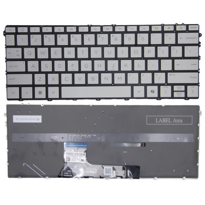 HP Pavilion Aero 13-BG, 13Z-BG, backlit US keyboard silver AI HP Pavilion Aero 13-BG, 13Z-BG, backlit US keyboard silver AI