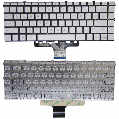 HP X360 14-DW, 14-DV, 14-DY, 13-BB, 13T-BB, 14M-DW, 14T-DW, 14M-DY, 14Q-DY, 14T-DY, silver US keyboard