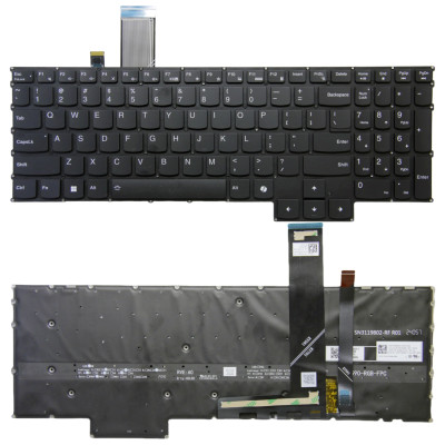Lenovo Legion 5 15IRX9 15APH9, Legion pro 5 16IRX9, Legion pro 7 16IRX9H, black RGB backlit US keyboard Lenovo Legion 5 15IRX9 15APH9, Legion pro 5 16IRX9, Legion pro 7 16IRX9H, black RGB backlit US keyboard